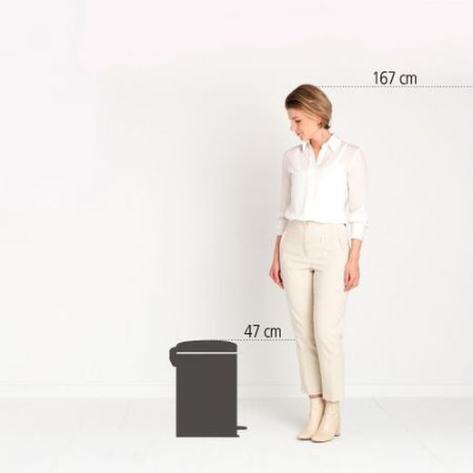 Cubo Basura Pedal 20l Blanco