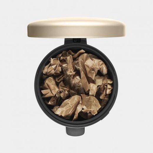 Cubo Basura Pedal 20l Metalic gold.