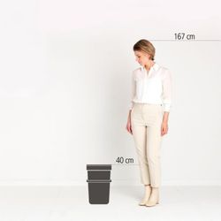Cubo Basura Reciclaje 15l Gris