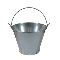Cubo Cónico Hierro Galvanizado 8" 2l Asa Lisa