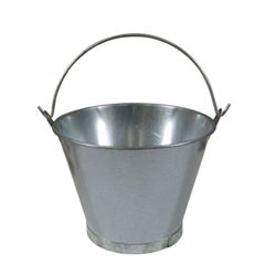 Cubo Cónico Hierro Galvanizado 10" 6l Asa Lisa