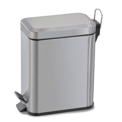 Cubo Pedal A. Inox 5 L. Rectang. Habitex