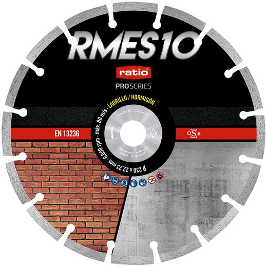 Disco Corte Segmentado Laser Rmes10 230mm Ratio
