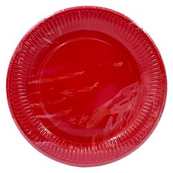 Display 12 Packs 12 Platos 23Cm. Rojo