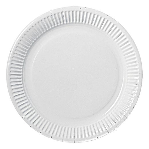 Display 15 Packs 10 Platos 18Cm. Blanco