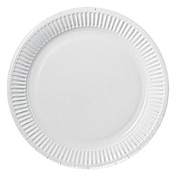 Display 15 Packs 10 Platos 23Cm. Blanco