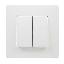 Doble Conmutador Blanco Serie Niloe