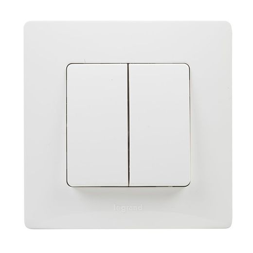 Doble Conmutador Blanco Serie Niloe