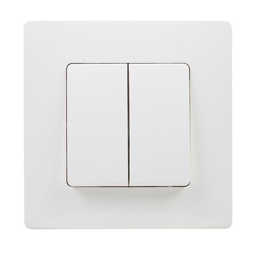 Doble Conmutador Blanco Serie Niloe