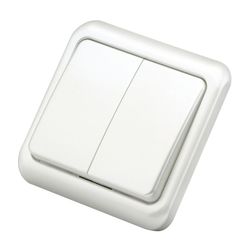 Doble Conmutador Empotrable Blanco