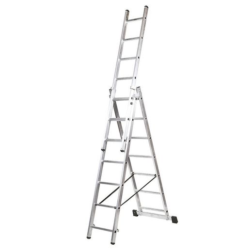 Escalera Transf. Aluminio 3x7 Peldaños