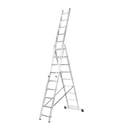 Escalera Transf. Aluminio 3x9 Peldaños