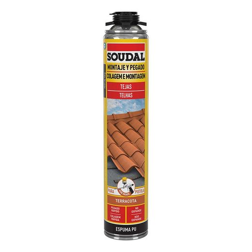 Espuma Tejas Pistola 750 Ml. Roja