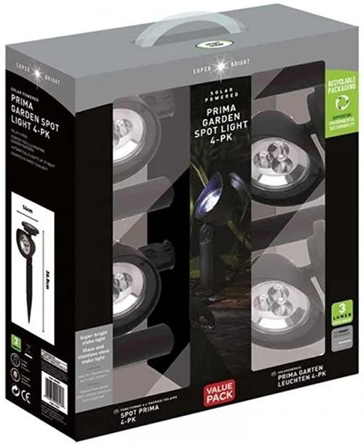 Estaca Solar Spotlight Pack 4