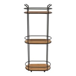 Estanteria Oval Metal + 3 Estantes Bambu