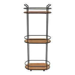 Estanteria Oval Metal + 3 Estantes Bambu