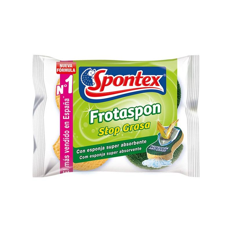 Estropajo Fibra Con Esponja 2 Unidades Spontex