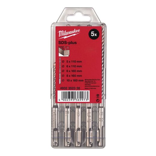 Estuche Plast.5 Brocas Sds-Plus Milwauke