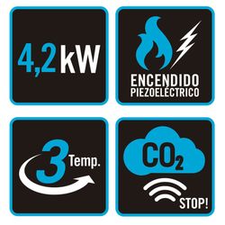 Estufa De Gas Llama Libre Habitex Eg355