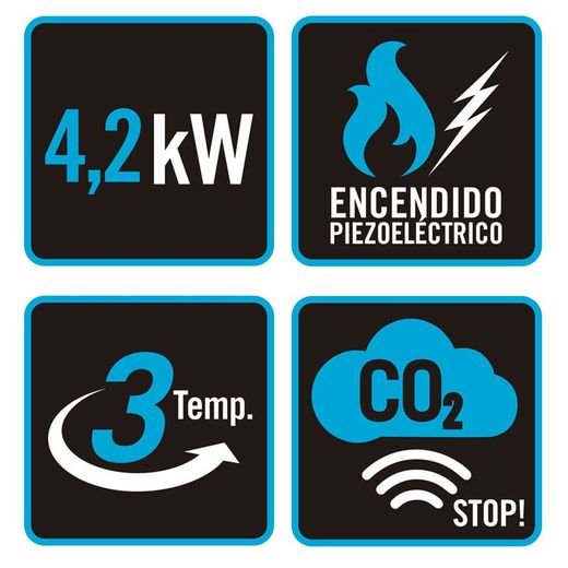 Estufa De Gas Llama Libre Habitex Eg355