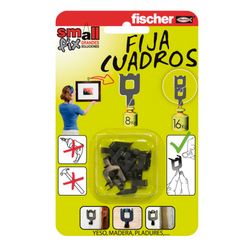 Fija Cuadros 8k Negro 8 Uds. Fischer