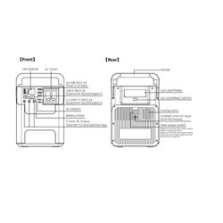 Generador eléctrico / batería portátil con Inversor de Corriente Salida Schuko y USB 100w