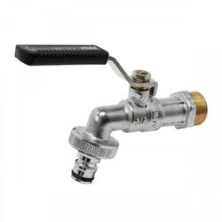 Grifo Curvo Conex.Rap. 3/4-1"  Man.Inox