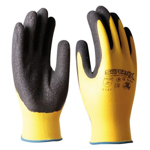 Guante Nilon Con Latex Natural Talla 8