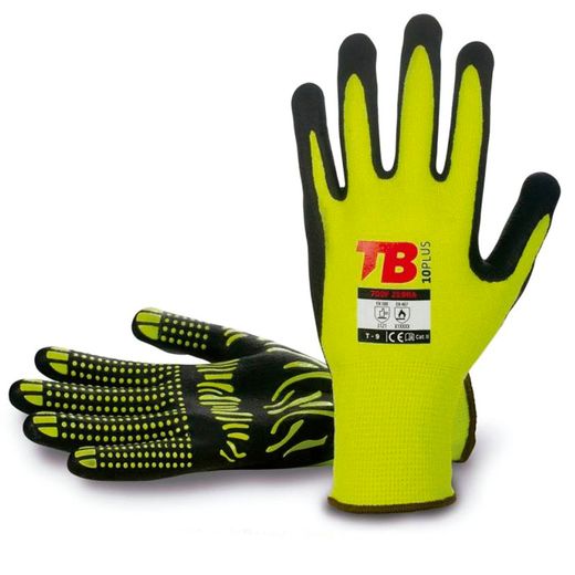 Guante Nitrilo/Algod.Amarillo/Negro T/10