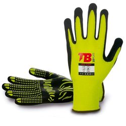 Guante Nitrilo/Algod.Amarillo/Negro T/9