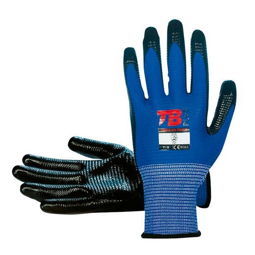 Guante Pol/Nit. Azul/Negro T/10