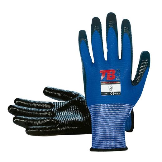 Guante Pol/Nit. Azul/Negro T/8
