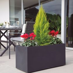 Jardinera Rectangular 80x40cm. Color Negro