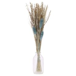 Jarron Cristal C/Flor Seca 12X36,5 Cm.