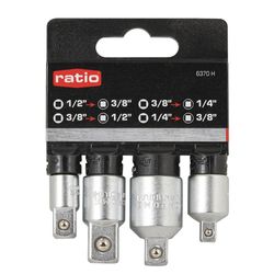 Jgo.4 Adaptadores 1/4"+3/8"+1/2"