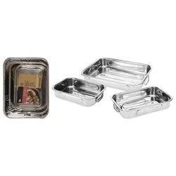 Juego 3 Bandejas Inox. Con Asas