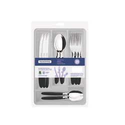 Juego De Cubiertos 25 Pzas Negro Ipanema