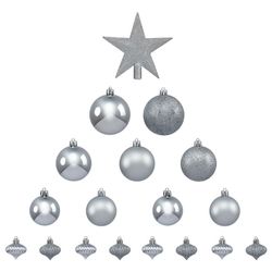 Kit Decoracion Navidad 18 Piezas Plata