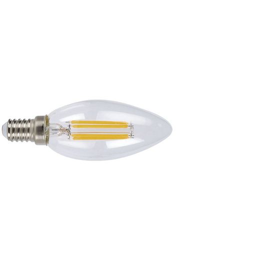 Bombilla Led Filam.Vela E14 4w 2700k Transp