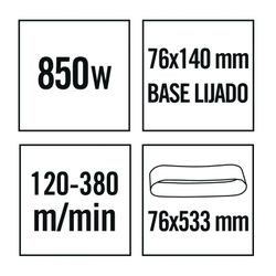 Lijadora banda. Marca RATIO Modelo LR850NM. 850W.