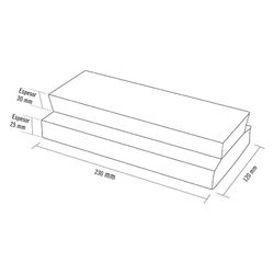 Llana Rectang.Poliet.Rect.230x120mm