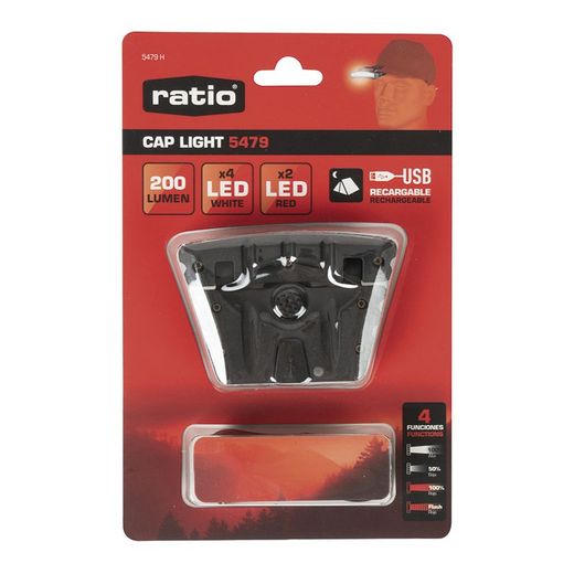 Luz Recargable Ratio Led Para Gorras Caplight 5479