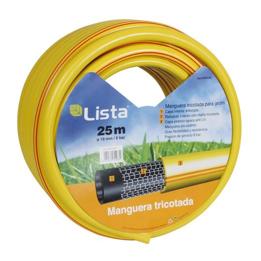 Manguera Tricotada. 19 Mm X 25 M Lista