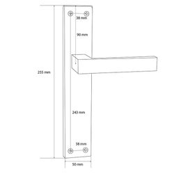 Manilla Puerta Con Placa Negra Modelo Sv-400 Marca Jandel