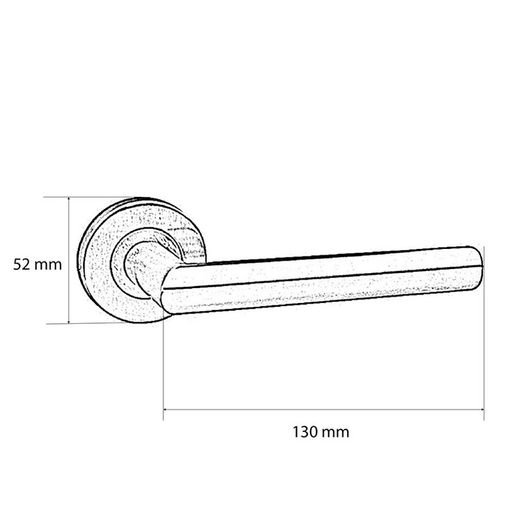 Manilla Puerta Con Roseta 52mm R338 Inox