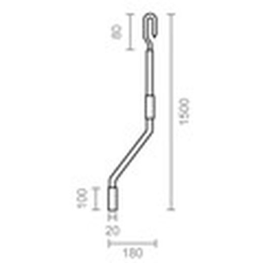 Manivela Toldo Medio 150mm Blanco Modelo Tld06 Micel