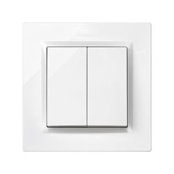 Mecanismo De Empotrar Doble Conmutador Serie 10 Blanco