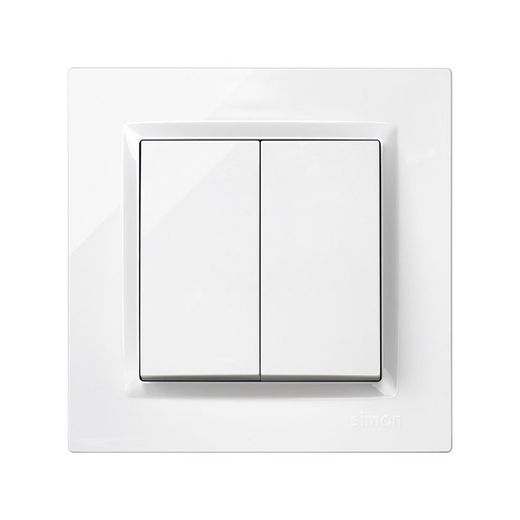 Mecanismo De Empotrar Doble Conmutador Serie 10 Blanco