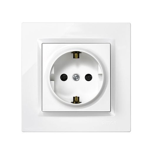Mecanismo De Empotrar Enchufe Schuko Serie 10 Blanco