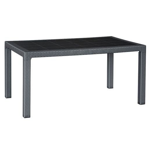 Mesa Imit.Ratan Resin 150x90xh72 Cm.Ant.